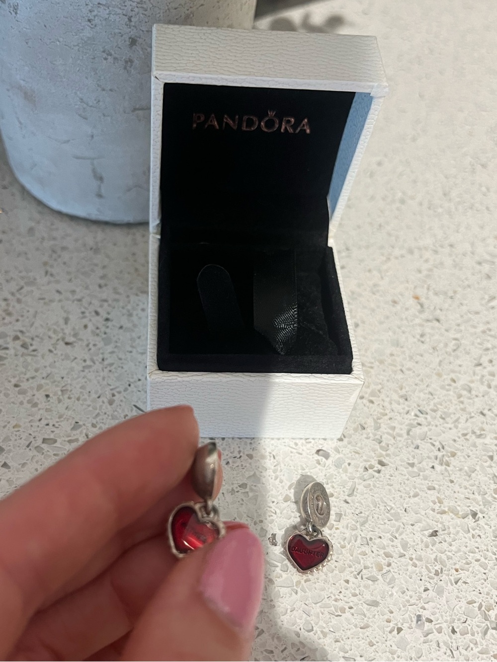 Authentic Pandora Piece of My Heart Mother / Daughter Charm - Picture 6 of 9